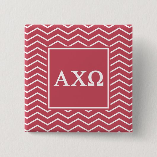 Alpha Chi Omega | チェブロン柄 缶バッジ (正面)