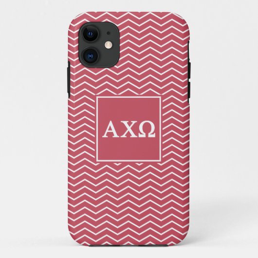 Alpha Chi Omega | チェブロン柄 Case-Mate iPhoneケース (裏面)