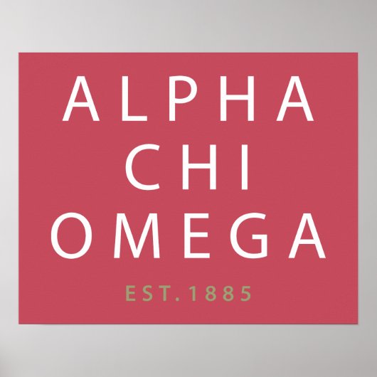 Alpha Chi Omega | 創立1885年 ポスター (正面)