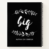 Alpha Chi Omega | 大きなリース ノートブック (裏面)