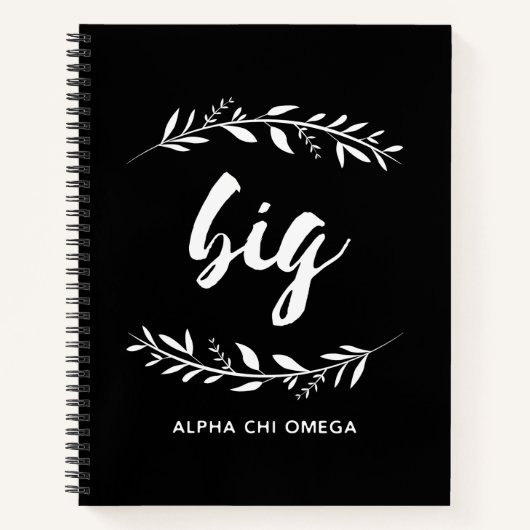 Alpha Chi Omega | 大きなリース ノートブック (正面)