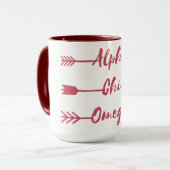 Alpha Chi Omega | 矢印 マグカップ (正面左)