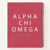 Alpha Chi Omega | 1885年創設 ノートブック (裏面)