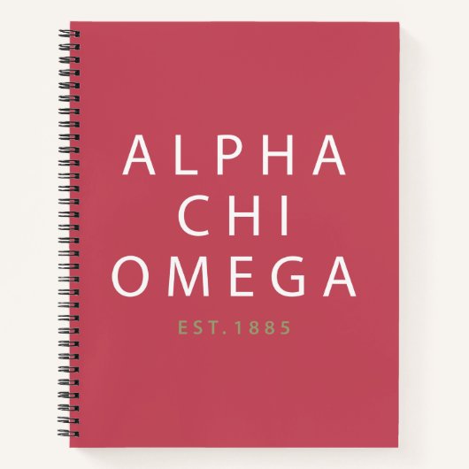 Alpha Chi Omega | 1885年創設 ノートブック (正面)