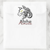 Alpha Femaleスタンプ スクエアシール (バッグ)