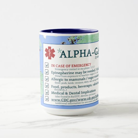 Alpha-gal症候群認識度(15oz)マグカップ マグカップ (中央)