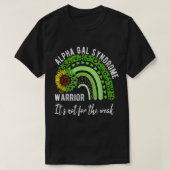 Alpha Gal Syndrom shirts sunflower rainbow awarene Tシャツ (デザイン正面)