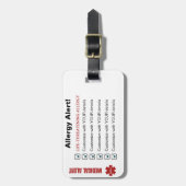 Alpha-gal Syndrome – カスタマイズ可能な作業/荷物タグ ラゲッジタグ (正面縦)