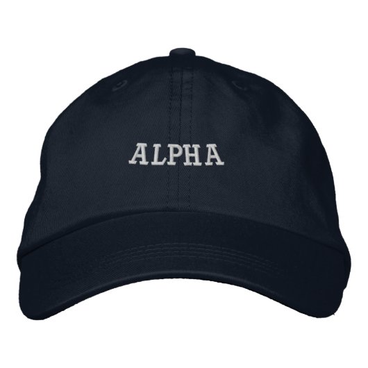 Alpha-Hat Navy Adjustable Strong Trucker Elegant  刺繍入りキャップ (正面)