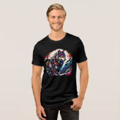 Alpha Howl - Wolf Energy for Halloween トライブレンドTシャツ (正面全面)