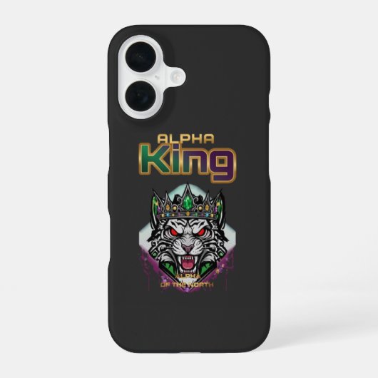 Alpha king motivational iPhone 16ケース (裏面)