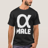 Alpha Male Alpha Symbol Greek Lone Wolf Tシャツ (正面)