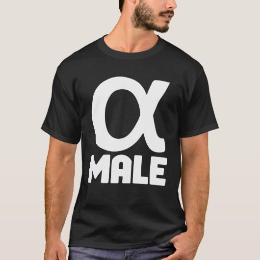 Alpha Male Alpha Symbol Greek Lone Wolf Tシャツ (正面)