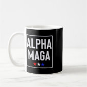 Alpha Mega Trump 2024 Election Design  コーヒーマグカップ (左)