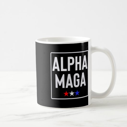 Alpha Mega Trump 2024 Election Design  コーヒーマグカップ (右)