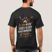 Alpha Mindset Lion T-Shirt – Be Fearless Lead The  Tシャツ (裏面)