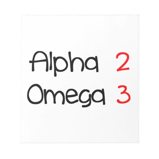 alpha omega ノートパッド (正面)