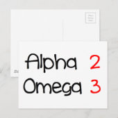 alpha omega ポストカード (正面/裏面)