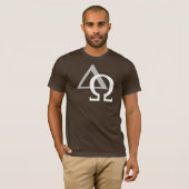 Alpha & Oméga 3 Gris Blanc TRANS PNG Tシャツ (正面フル)