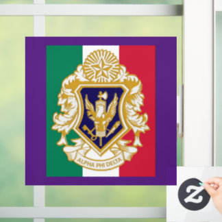 Alpha Phi Delta 8" x 8"ウィンドウの固定 ウィンドウサイン