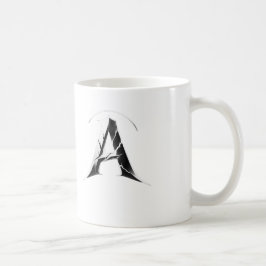 Alpha Shadow A – Dark Letter A  cup コーヒーマグカップ
