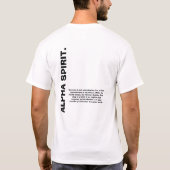 Alpha Spirit Minimalist Back Print T-Shirt Tシャツ (裏面)