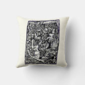 Alpha Warrior, by Brian Benson, Inkスケッチ クッション (裏面)