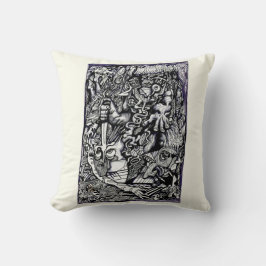 Alpha Warrior, by Brian Benson, Inkスケッチ クッション