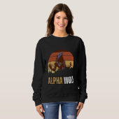 Alpha Wolfミーム強力で自信のあるAlpha Work Ou スウェットシャツ (正面フル)