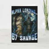 Alpha Wolf Loading 67 Percent Savage Funny Wolves  カード (正面)