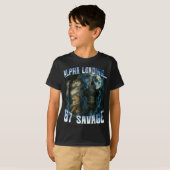 Alpha Wolf Loading 67 Percent Savage Funny Wolves Tシャツ (正面フル)