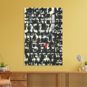 Alphabet'絵画s by Norman Wyatt キャンバスプリント (インサイチュ (リビング))