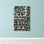 Alphabet'絵画s by Norman Wyatt キャンバスプリント (インサイチュ (ウッドフロア))