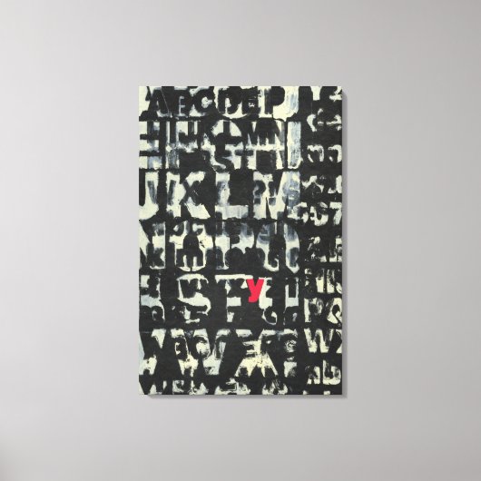 Alphabet'絵画s by Norman Wyatt キャンバスプリント (正面)