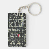 Alphabet'絵画s by Norman Wyatt キーホルダー (裏面)
