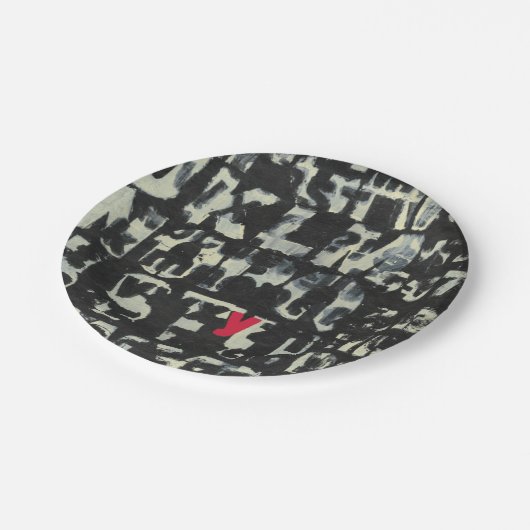 Alphabet'絵画s by Norman Wyatt ペーパープレート (アングル)