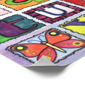 Alphabet ABCのポスターアートベビールームアート ポスター (角)