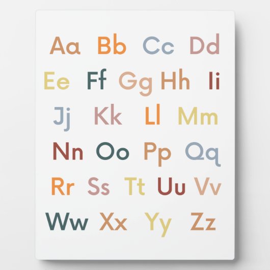 Alphabet ABC Classroom Decor フォトプラーク (正面)