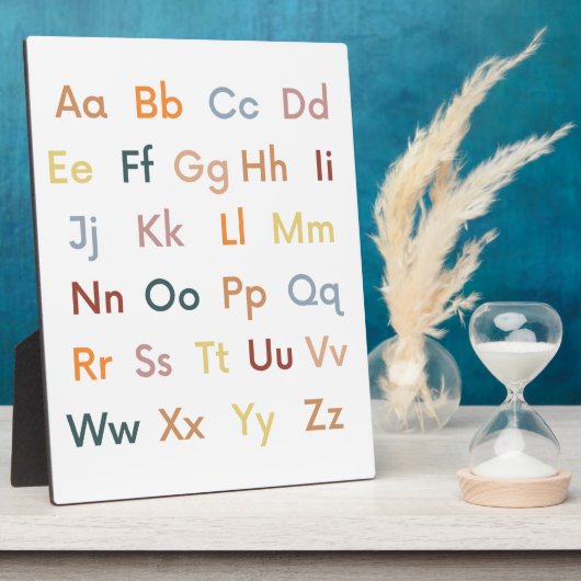 Alphabet ABC Classroom Decor フォトプラーク (側面)