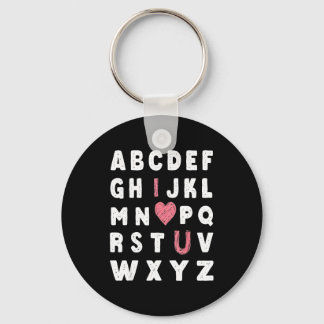 Alphabet Abc I Love You Valentines Day Heart  キーホルダー
