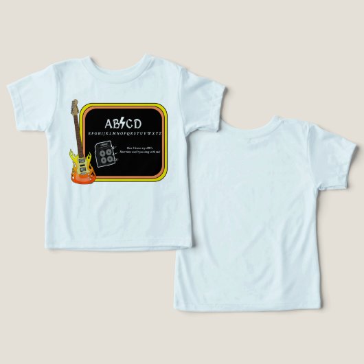 Alphabet AC/DCスポフTシャツ (デザイン正面&裏面)