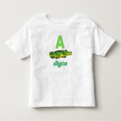 Alphabet Adventure: A is for Aligator Toddler Tee トドラーTシャツ (正面)