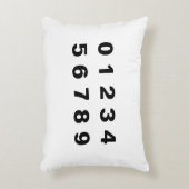 Alphabet and Numbers アクセントクッション (正面(垂直))