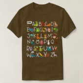 Alphabet Animal ABCs LearningKids Begin Learn Gift Tシャツ (デザイン正面)