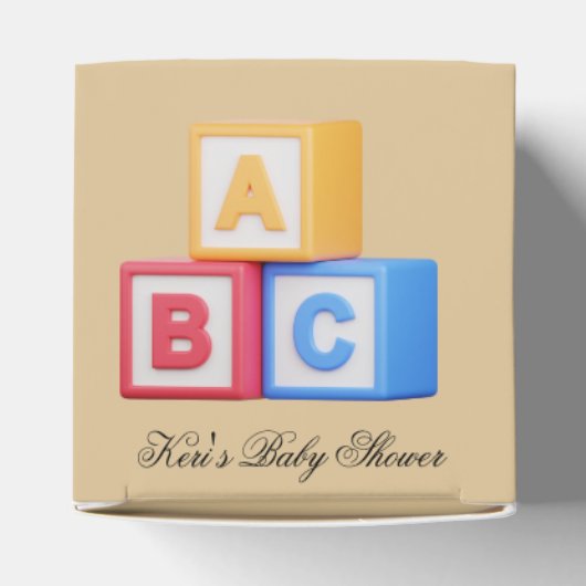 Alphabet Blocks A-B-C Favor Boxes フェイバーボックス (上部)