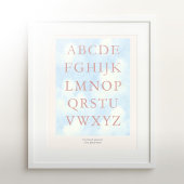 Alphabet – Blush Nursery ABC Wall Art (11x14) ポスター