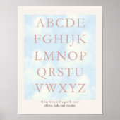 Alphabet – Blush Nursery ABC Wall Art (11x14) ポスター (正面)