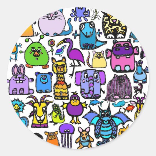 "Alphabet book" – スタンプ ラウンドシール (正面)