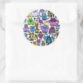 "Alphabet book" – スタンプ ラウンドシール (バッグ)