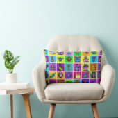 "Alphabet book" & penguins枕 – lumbar ランバークッション (椅子)